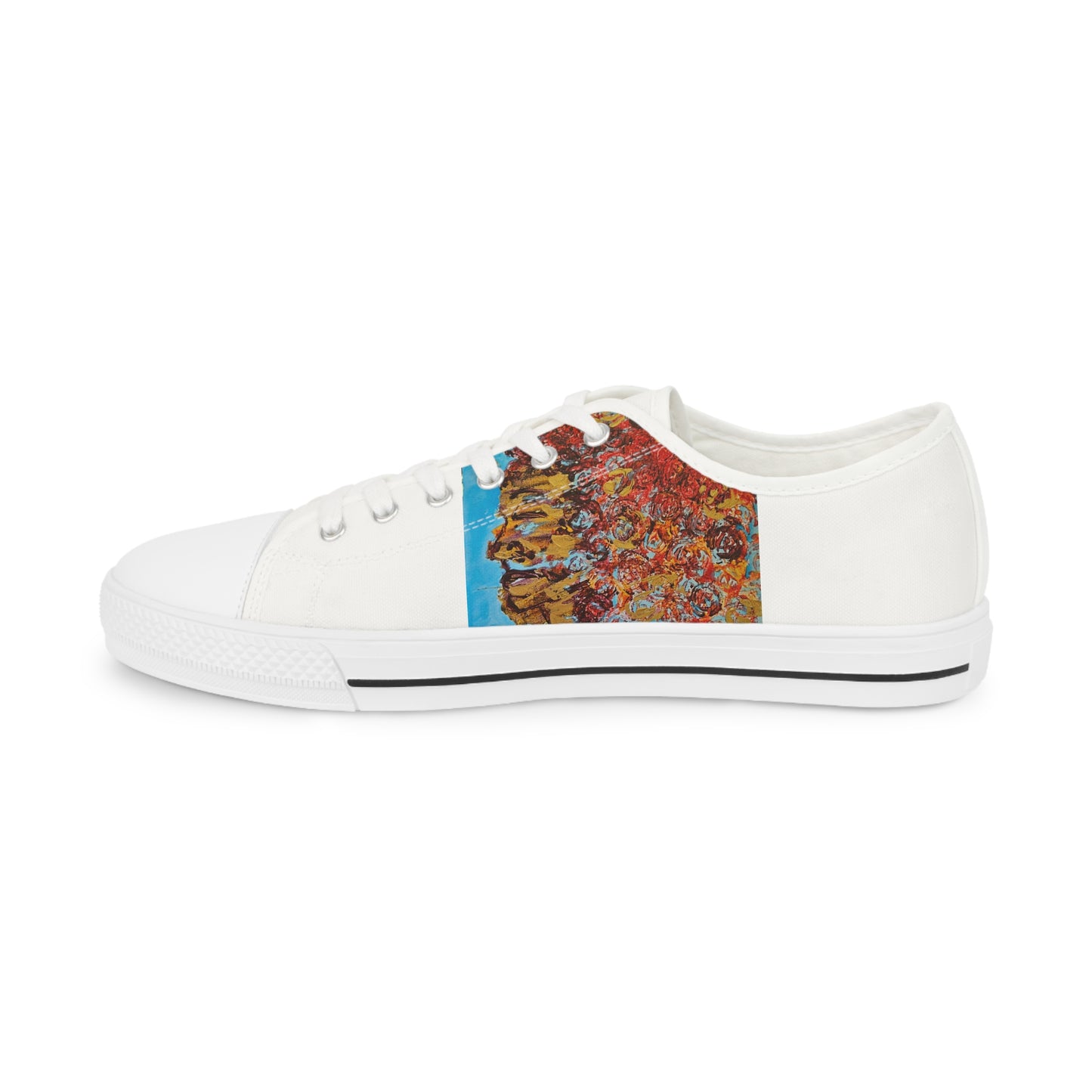 Vibrant Artistic Sneakers for Men, Unique Casual Footwear, Comfortable Everyday Shoes, Gift for Art Lovers, Stylish Low Tops