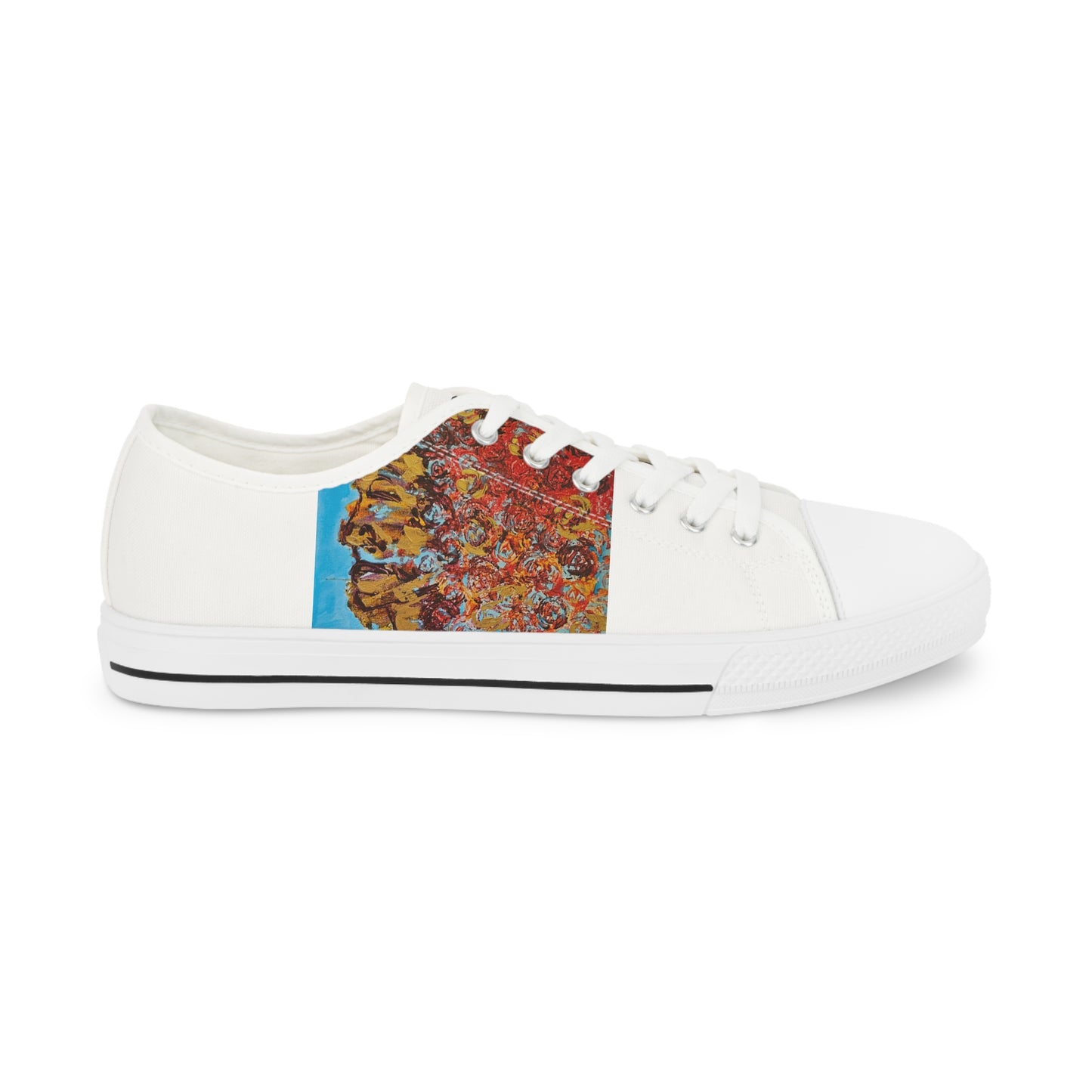 Vibrant Artistic Sneakers for Men, Unique Casual Footwear, Comfortable Everyday Shoes, Gift for Art Lovers, Stylish Low Tops
