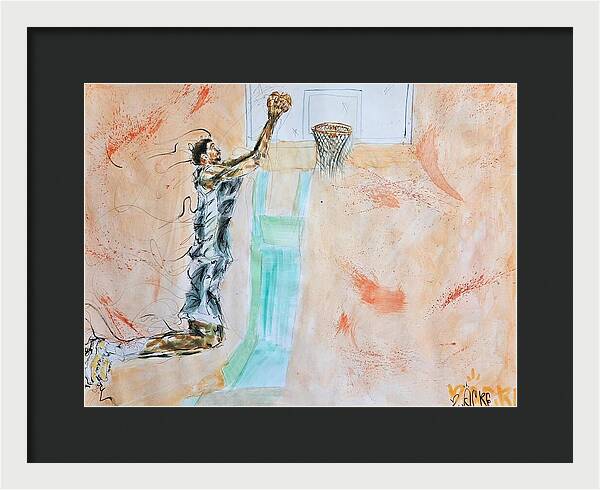 Victor Alien Wembanyama San Antonio Spurs - Framed Print