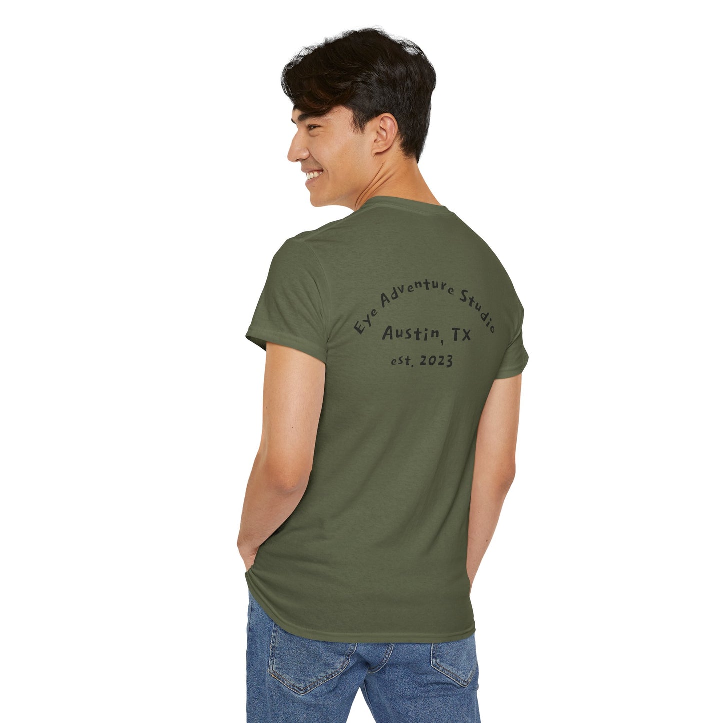 Camden Queen Amy W. Portrait Art Tee — Watercolor Painted Amy W. Hand-Drawn Tattooed Woman Graphic T-Shirt