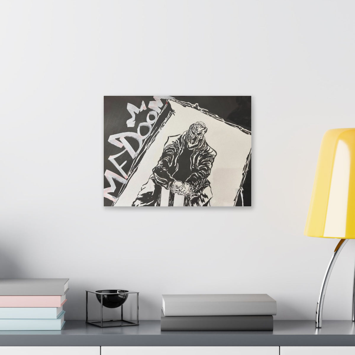 M.F D.O.O.M Watercolor and Japanese Illustration Print on Canvas