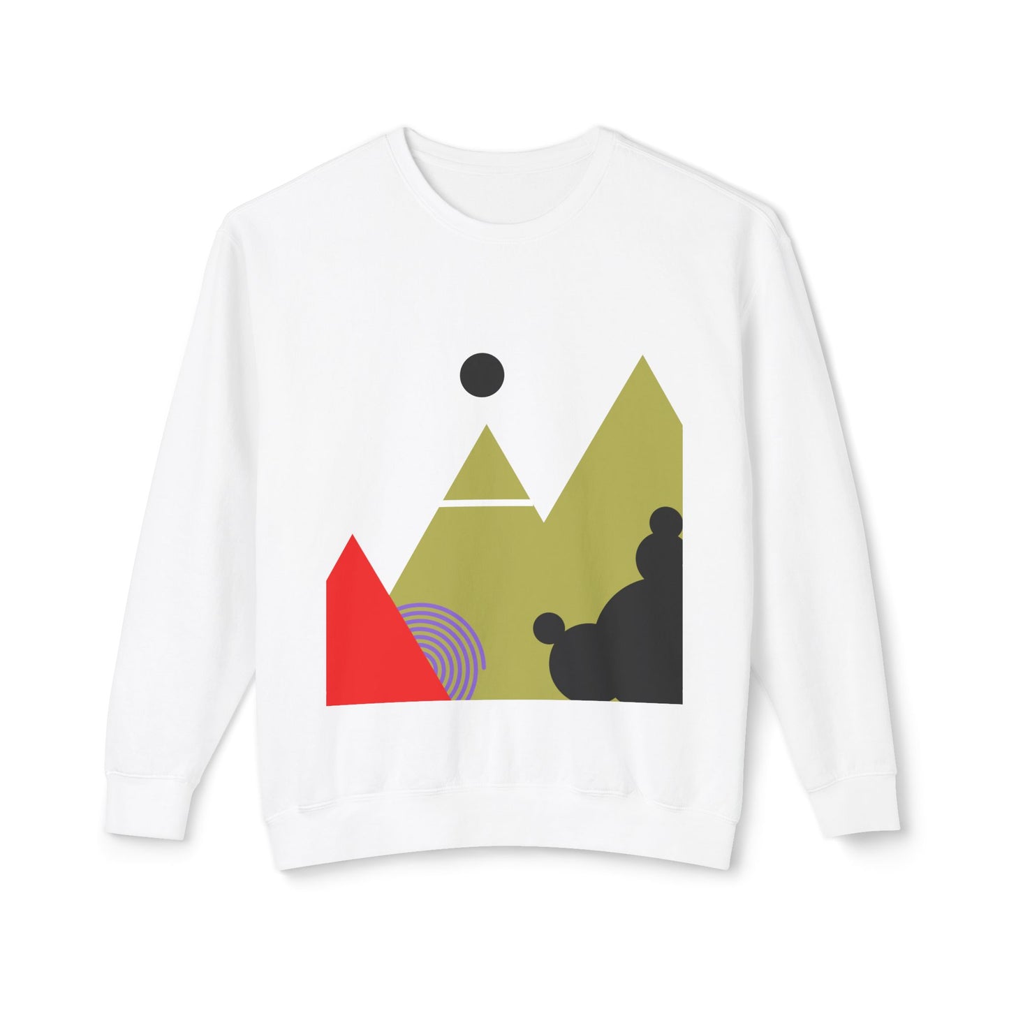 Original Great Pyramid Design With Sky Face On The Back Artistic Unisex Crewneck Sweatshirt, Aesthetic Apparel for Nature Lovers, Cozy Streetwear, Art Vibe Sweater