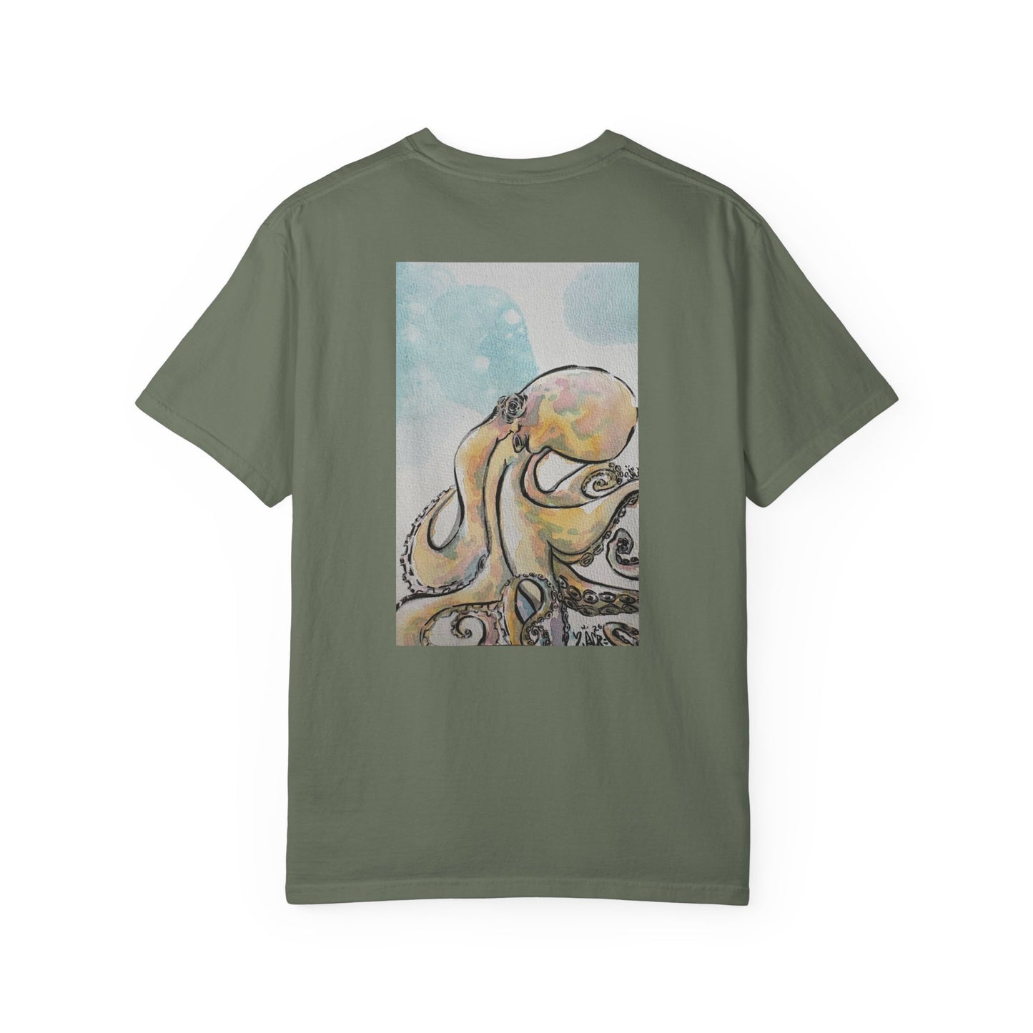 Ocean Genius Octopus Unisex Garment-Dyed T-shirt