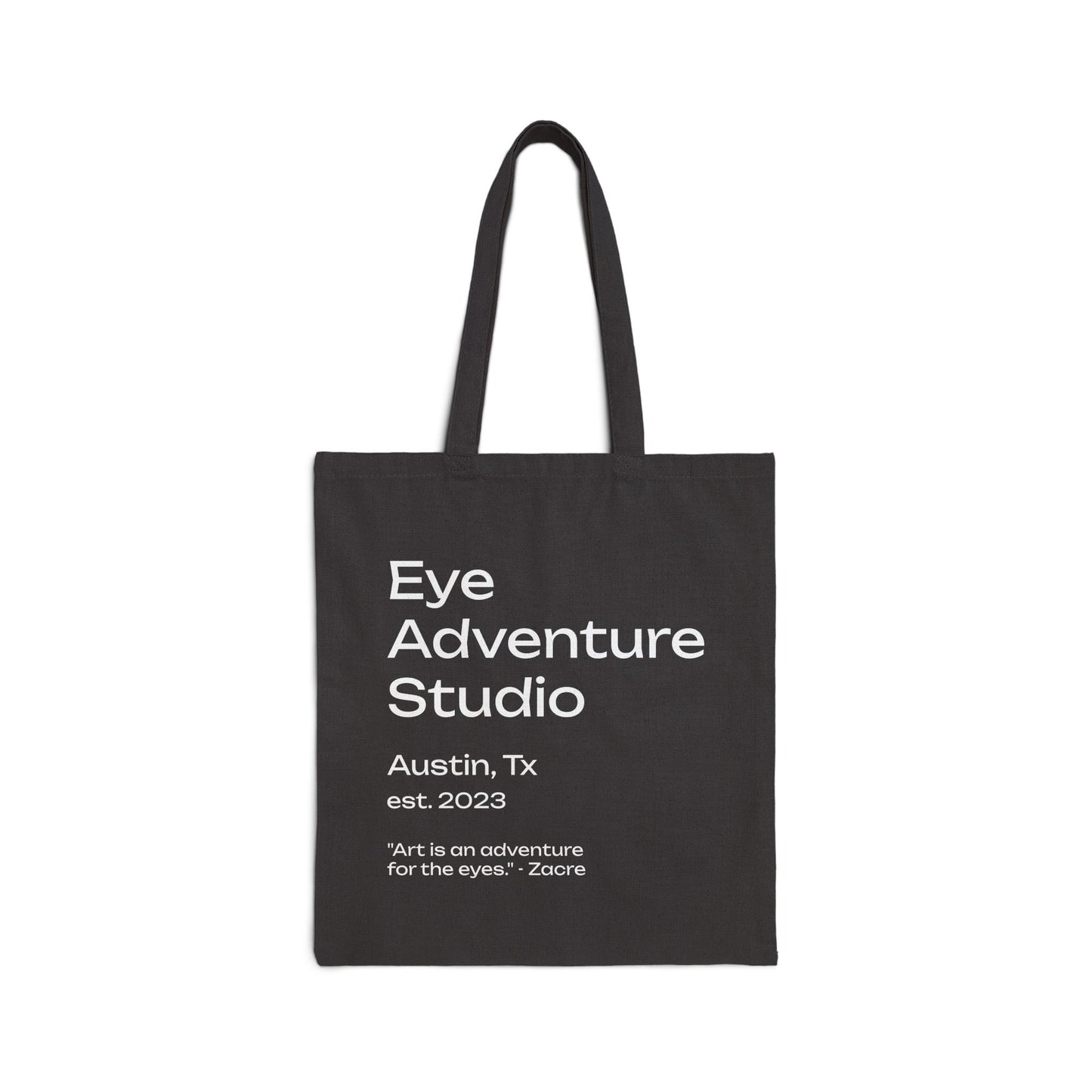 Tiger Art Canvas Tote Bag — "Tiger got your tongue." 'Eye Adventure Studio' Printed Cotton Shopper