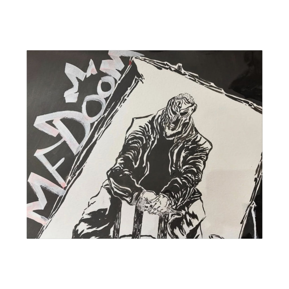 M.F D.O.O.M Watercolor and Japanese Illustration Print on Canvas