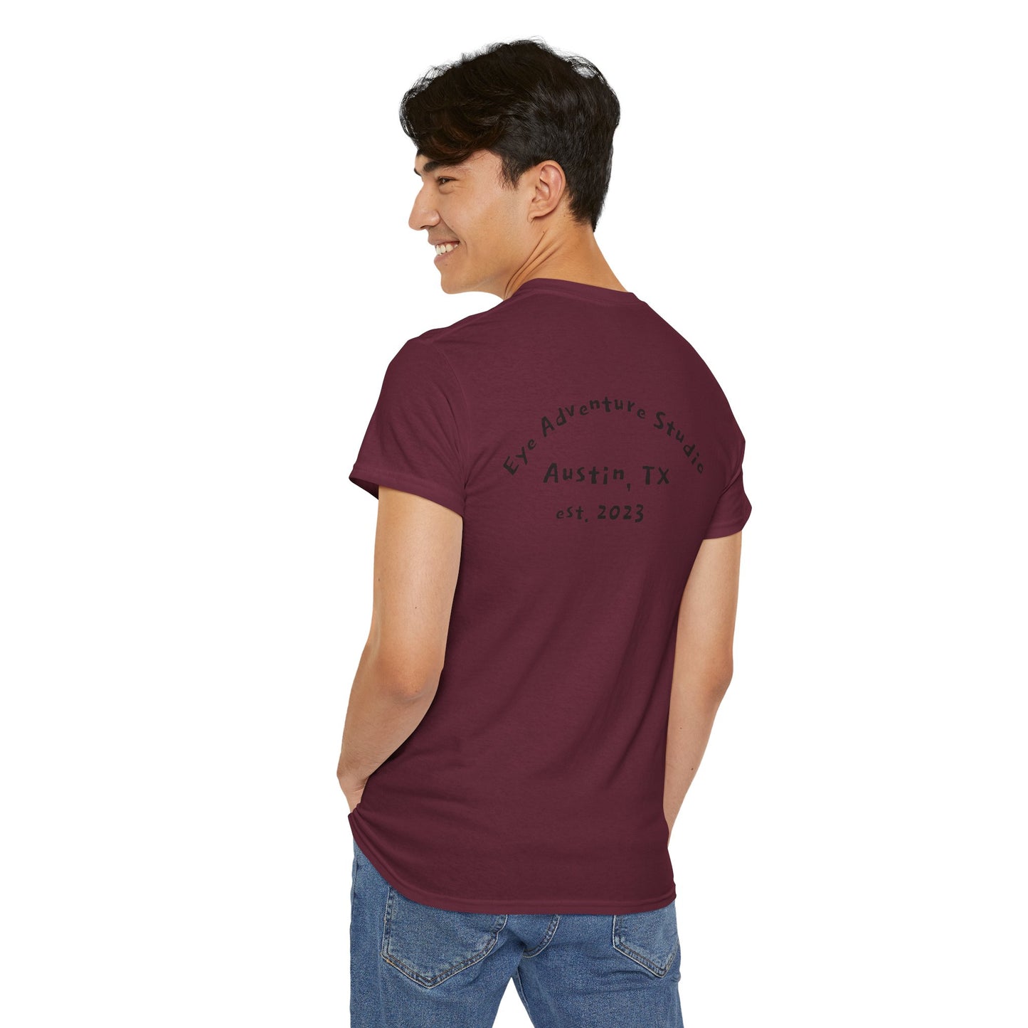 Camden Queen Amy W. Portrait Art Tee — Watercolor Painted Amy W. Hand-Drawn Tattooed Woman Graphic T-Shirt