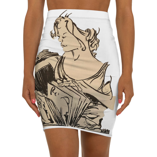 Chic Literary Pencil Skirt - Perfect for Book Lovers, Vintage Style, Office Wear, Date Night, and Special Occasions