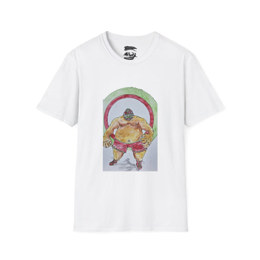 Sumo Wrestler Unisex Softstyle T-Shirt | Fun Graphic Tee for Sports Fans, Casual Wear, Gifts, Gym Outfits, Unique Fashion