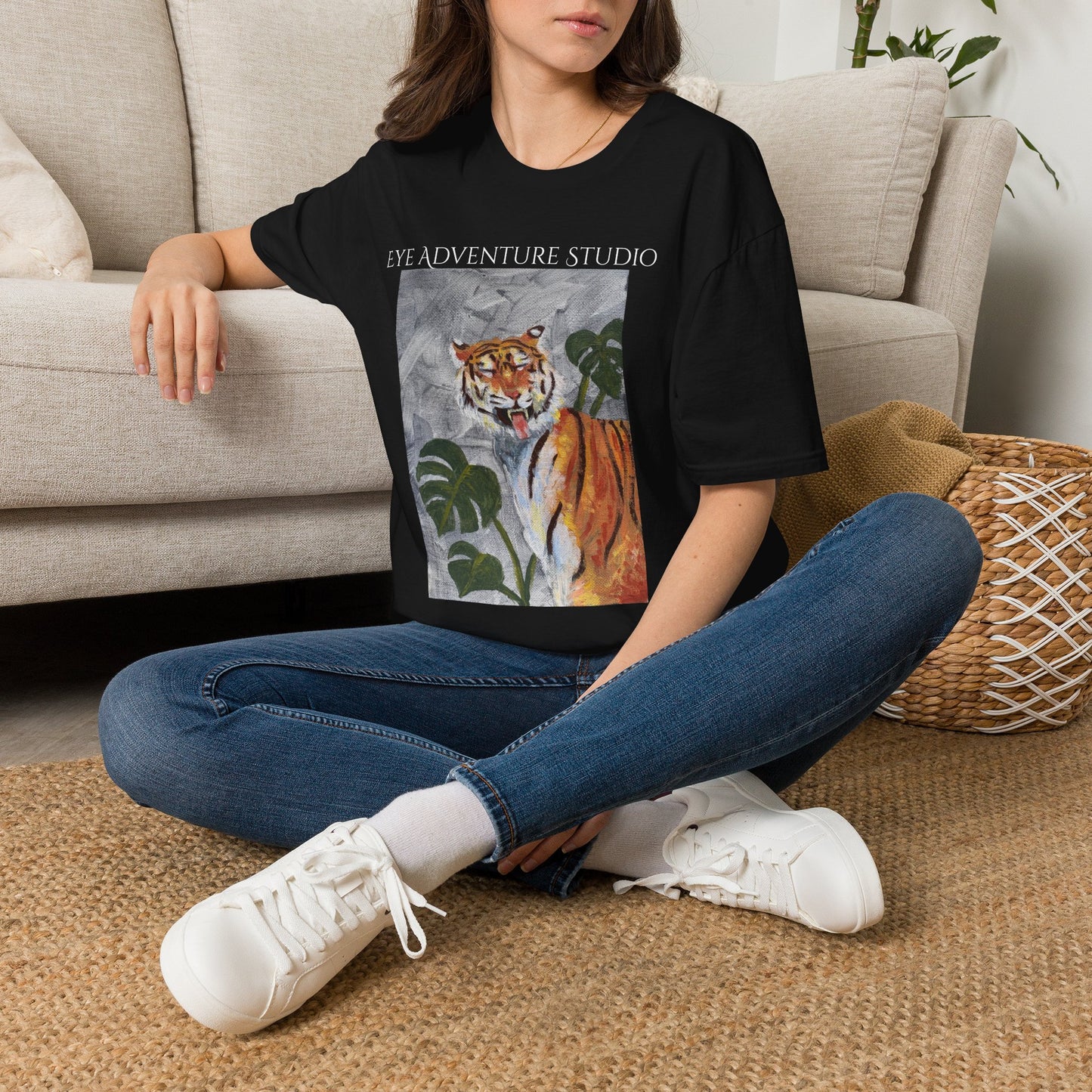 Tiger Art T‑Shirt — 'Eye Adventure Studio' Graphic Tee