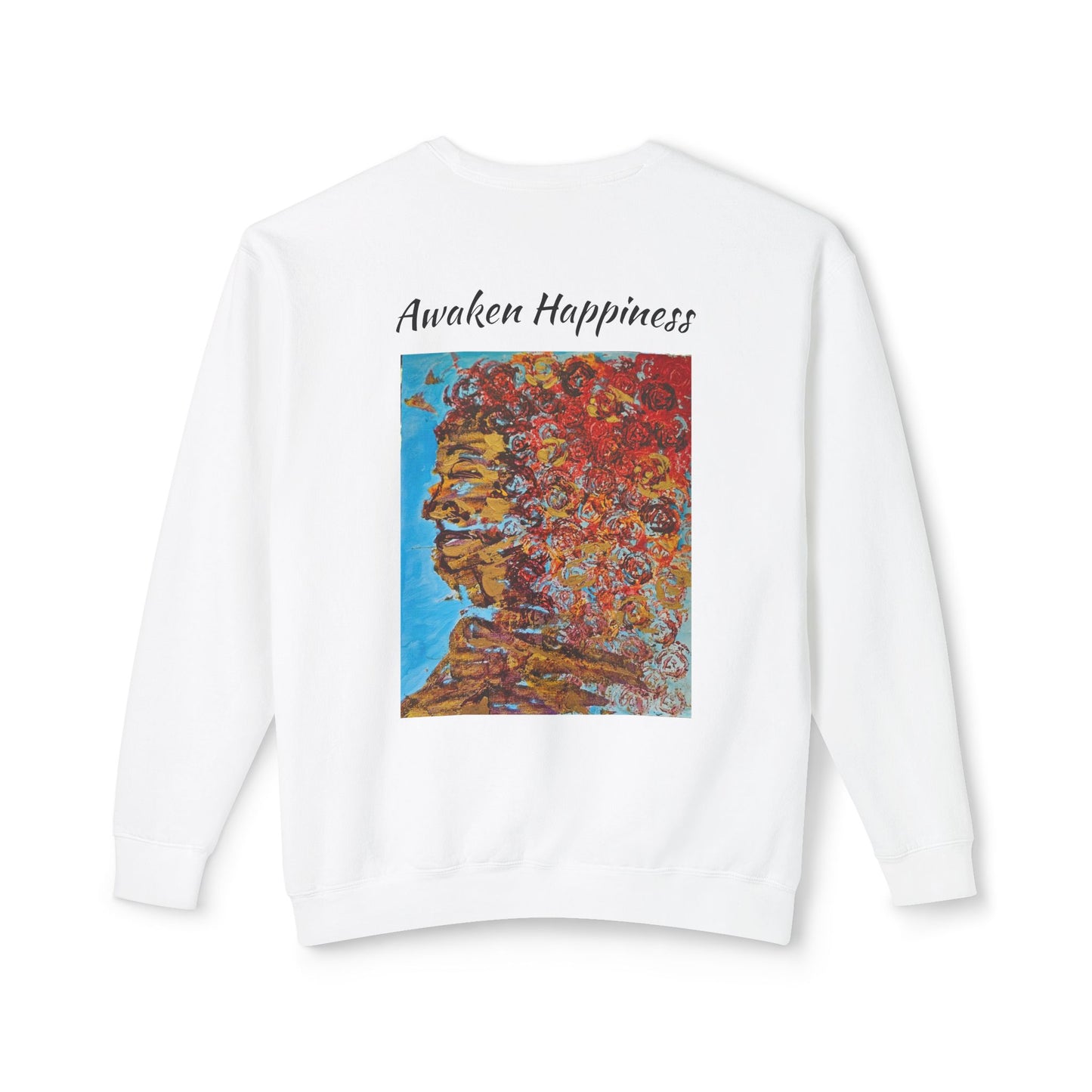 Original Great Pyramid Design With Sky Face On The Back Artistic Unisex Crewneck Sweatshirt, Aesthetic Apparel for Nature Lovers, Cozy Streetwear, Art Vibe Sweater