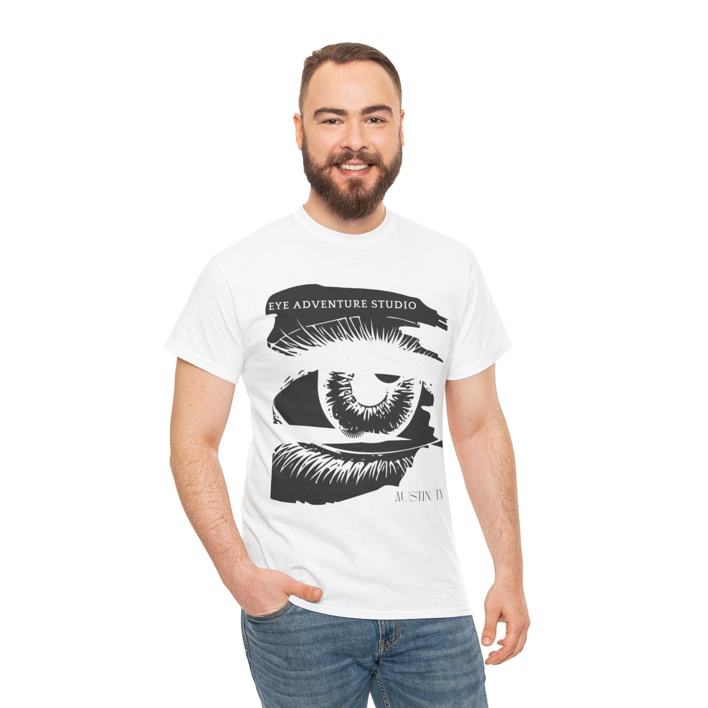 Art Adventure Tee, Unisex Cotton Shirt for Artists, Creative Inspiration Gift, Eye Design Tee, Everyday Casual Wear