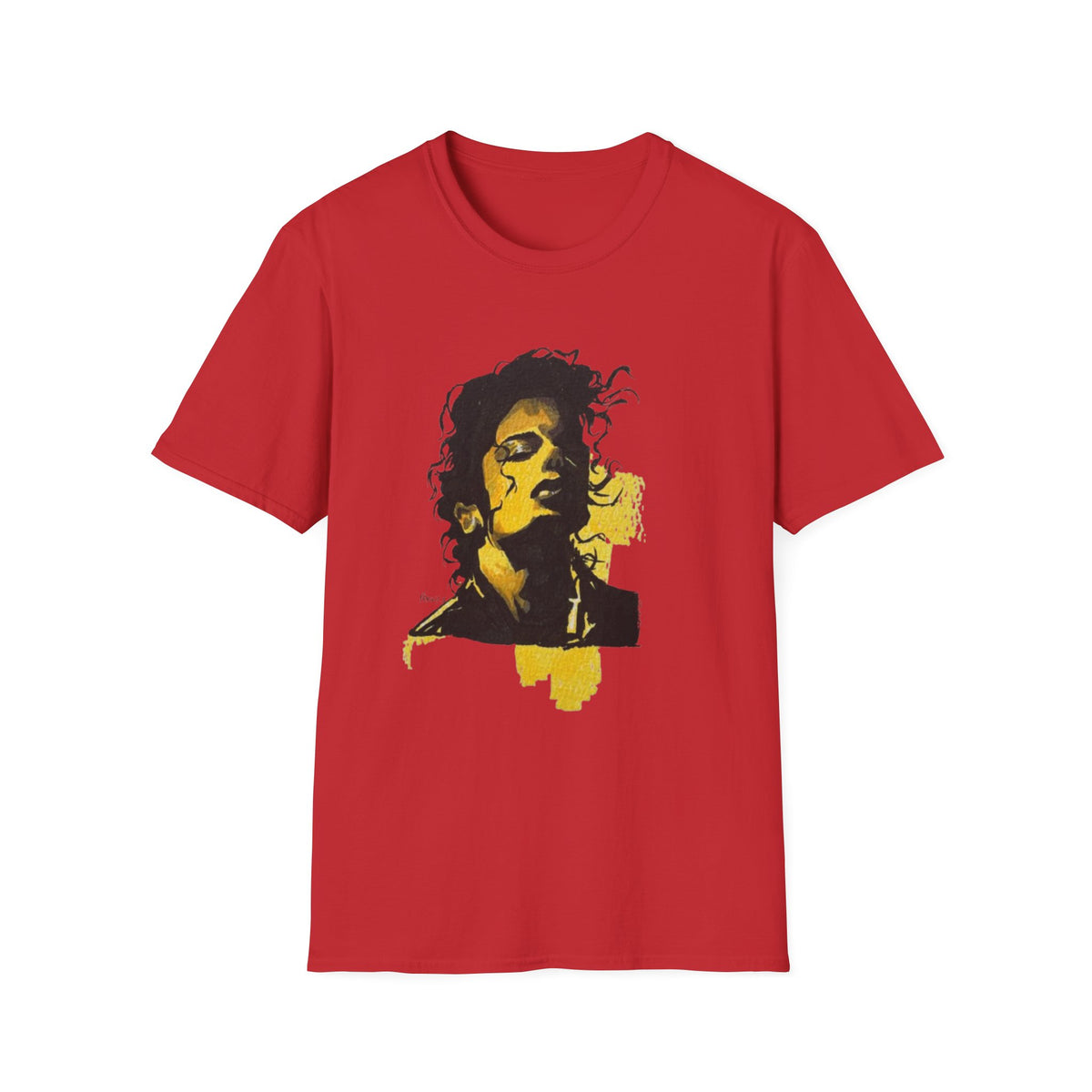 Mike's Light Portrait Graphic T-Shirt M. Jackson hand drawn illustration