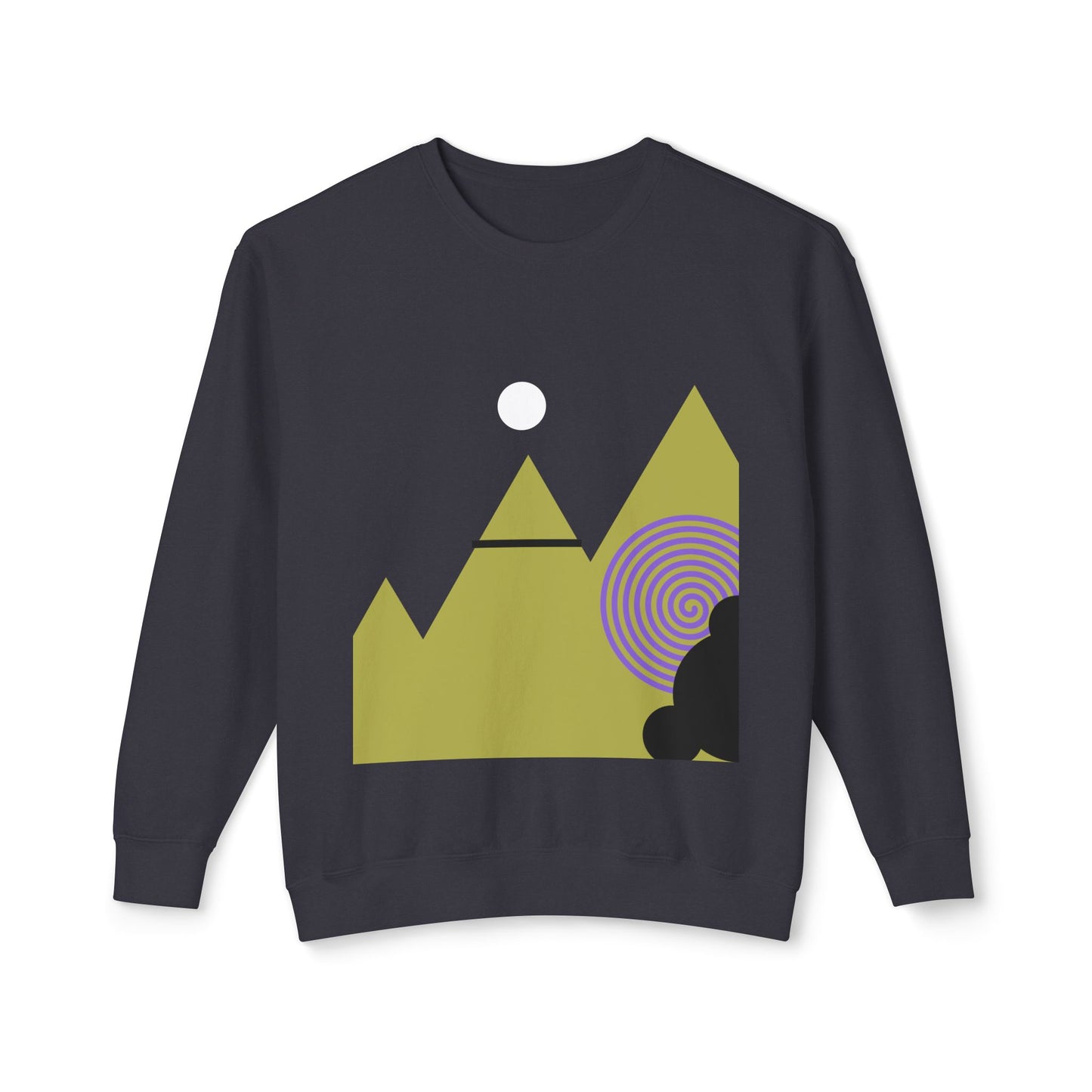 Original Great Pyramid Design With Sky Face On The Back Artistic Unisex Crewneck Sweatshirt, Aesthetic Apparel for Nature Lovers, Cozy Streetwear, Art Vibe Sweater