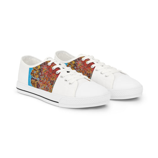 Vibrant Artistic Sneakers for Men, Unique Casual Footwear, Comfortable Everyday Shoes, Gift for Art Lovers, Stylish Low Tops