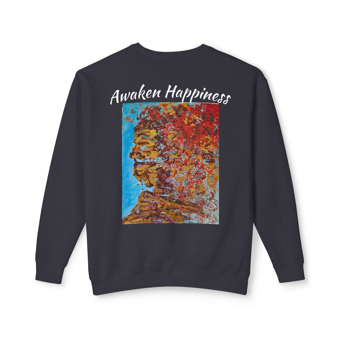 Original Great Pyramid Design With Sky Face On The Back Artistic Unisex Crewneck Sweatshirt, Aesthetic Apparel for Nature Lovers, Cozy Streetwear, Art Vibe Sweater