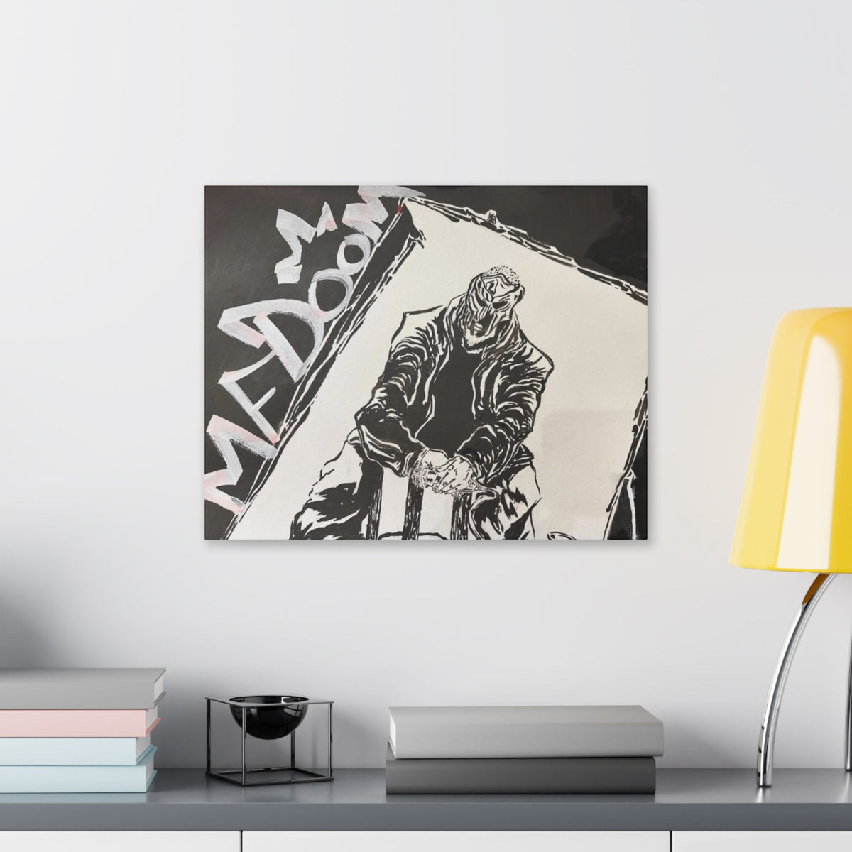 M.F D.O.O.M Watercolor and Japanese Illustration Print on Canvas