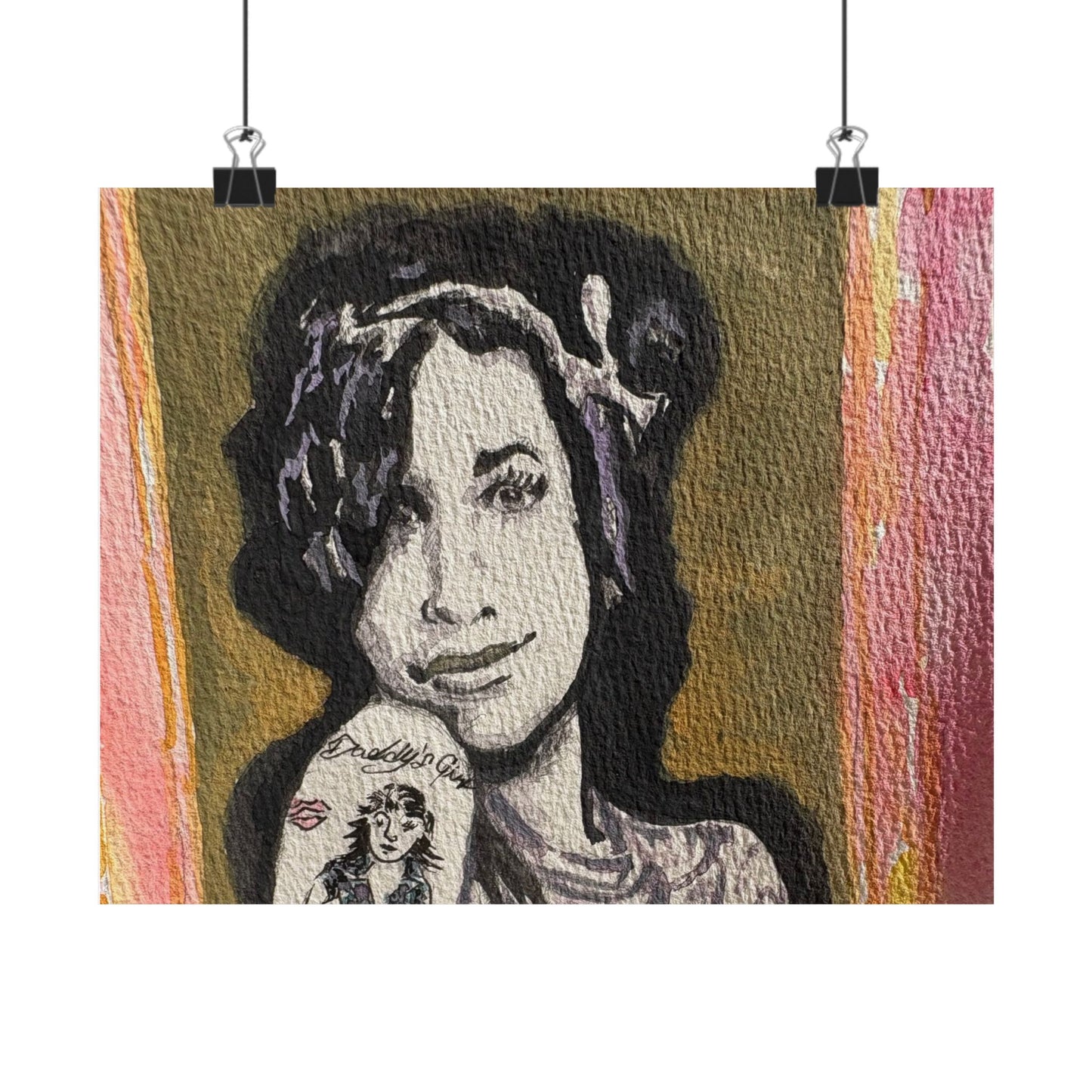 Retro Portrait Matte Poster — Vintage-Style Amy Art Print