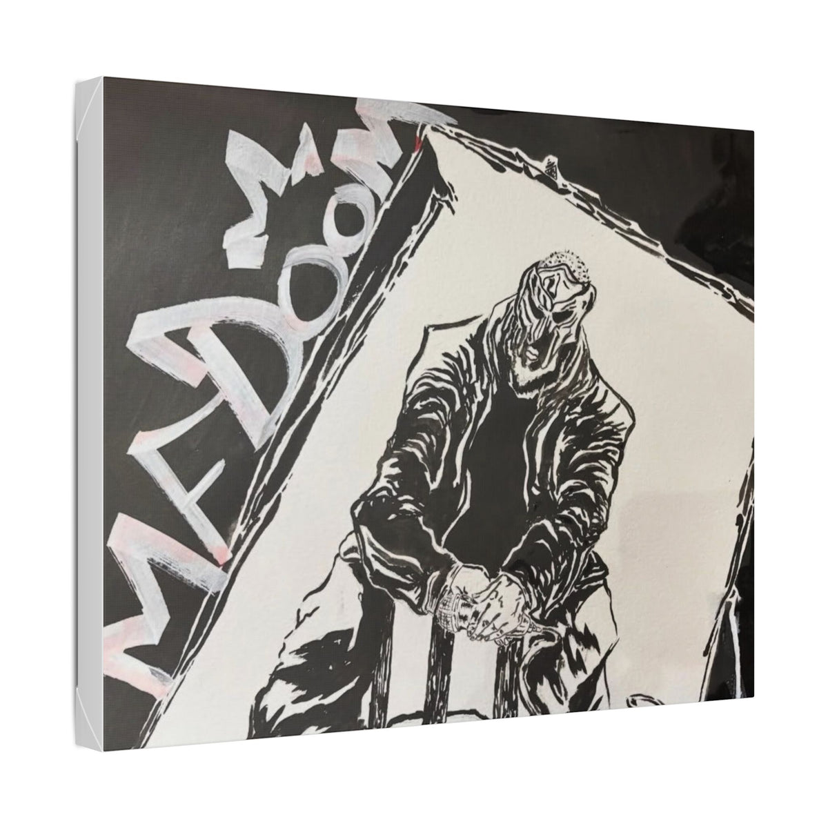 M.F D.O.O.M Watercolor and Japanese Illustration Print on Canvas