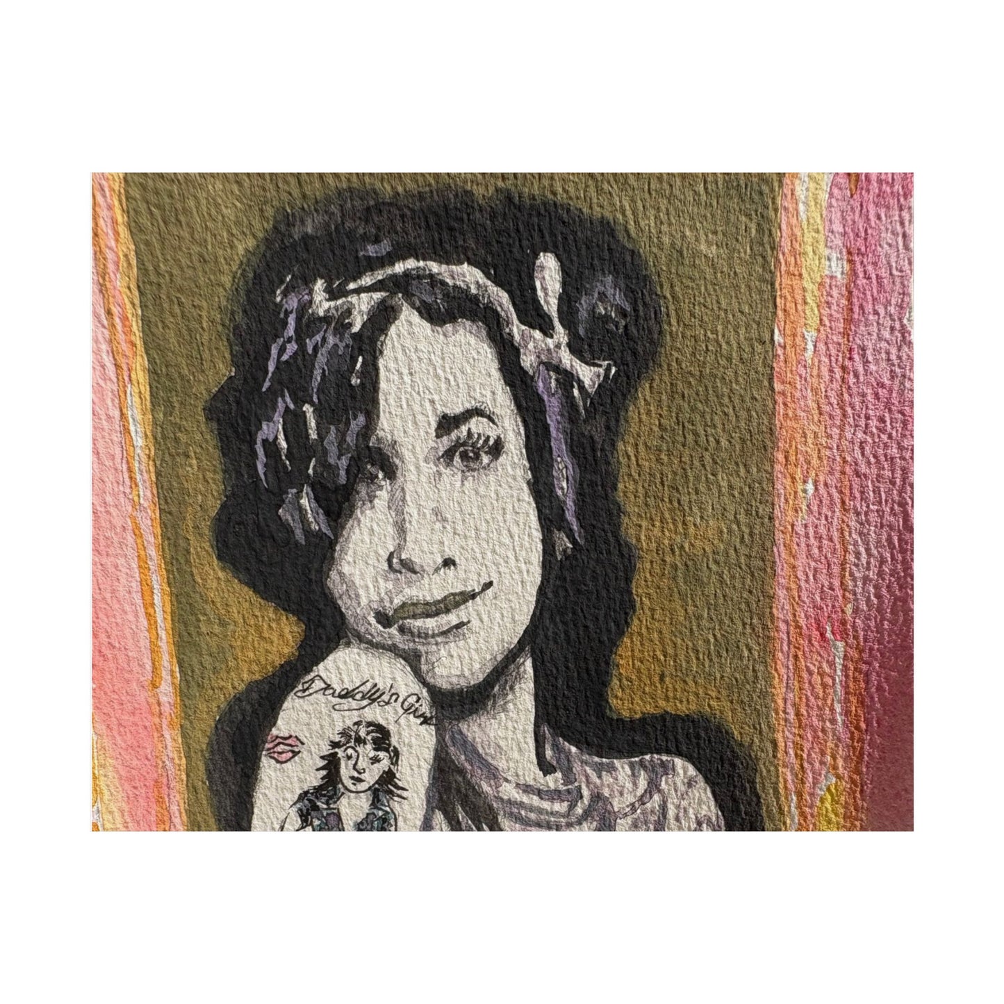 Retro Portrait Matte Poster — Vintage-Style Amy Art Print