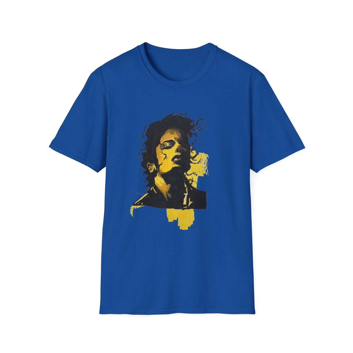 Mike's Light Portrait Graphic T-Shirt M. Jackson hand drawn illustration