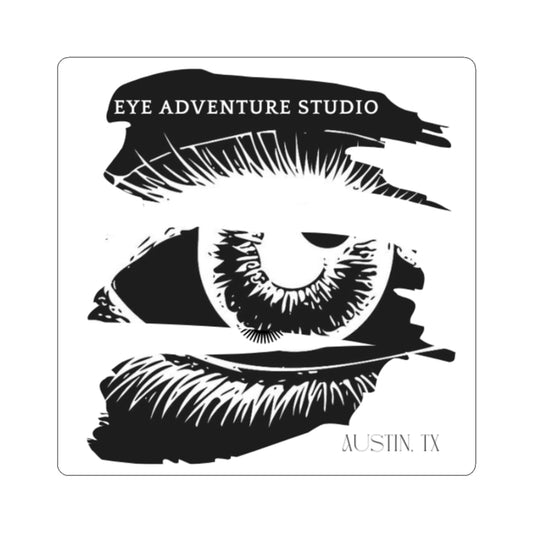 Eye Adventure Studio Kiss-Cut Stickers, Creative Laptop Decals, Unique Gifts for Artists, Eye Art Stickers, Adventure Decor