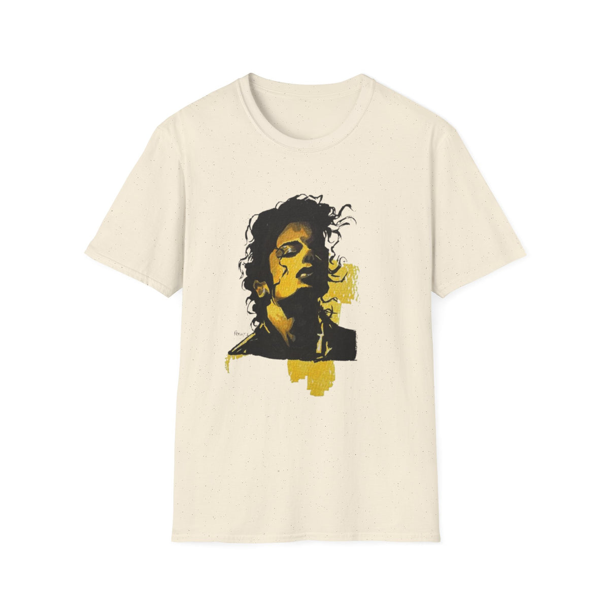 Mike's Light Portrait Graphic T-Shirt M. Jackson hand drawn illustration