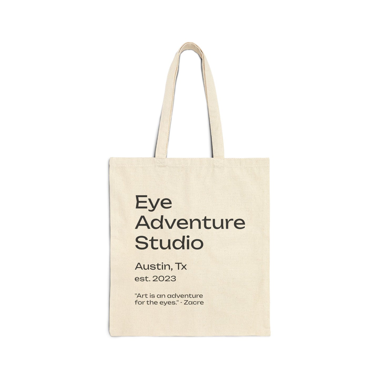 Tiger Art Canvas Tote Bag — "Tiger got your tongue." 'Eye Adventure Studio' Printed Cotton Shopper