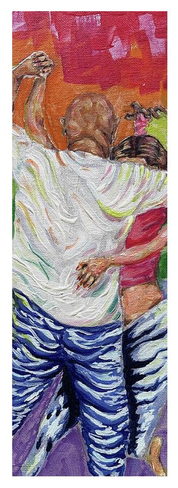 Couple Dancing with Rainbow Backdrop - Yoga Mat