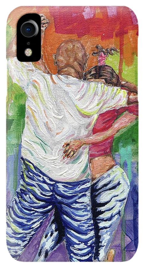 Couple Dancing with Rainbow Backdrop - Phone Case