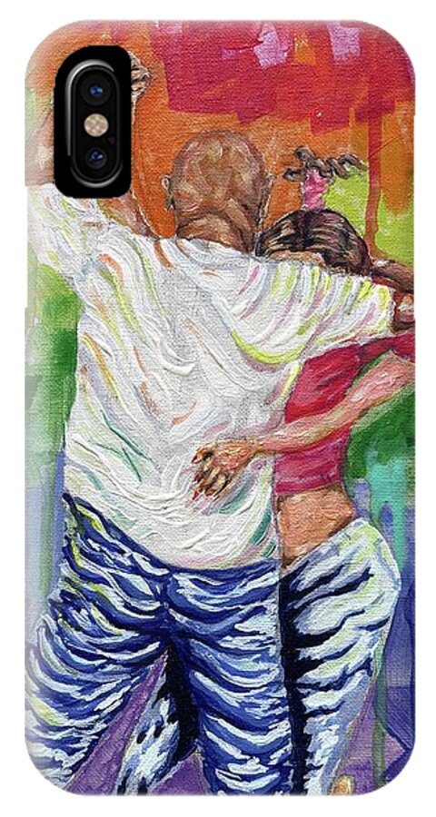 Couple Dancing with Rainbow Backdrop - Phone Case