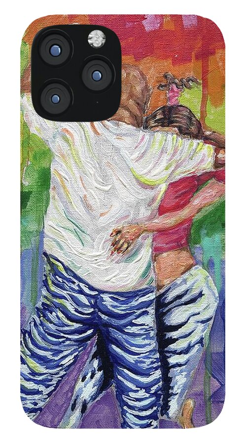 Couple Dancing with Rainbow Backdrop - Phone Case