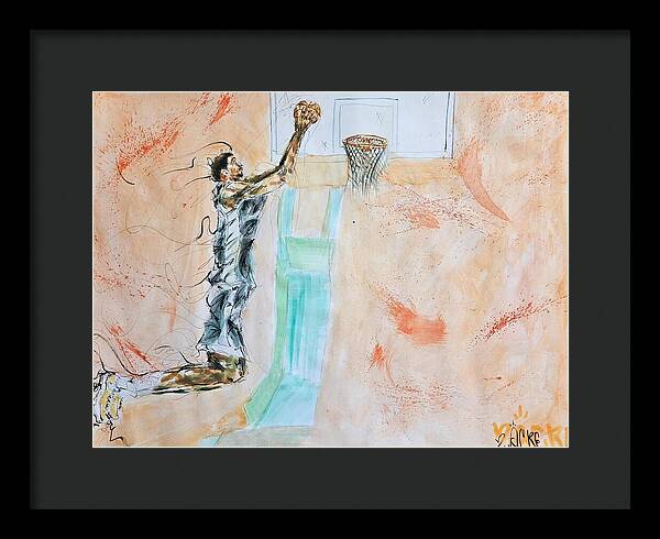 Victor Alien Wembanyama San Antonio Spurs - Framed Print