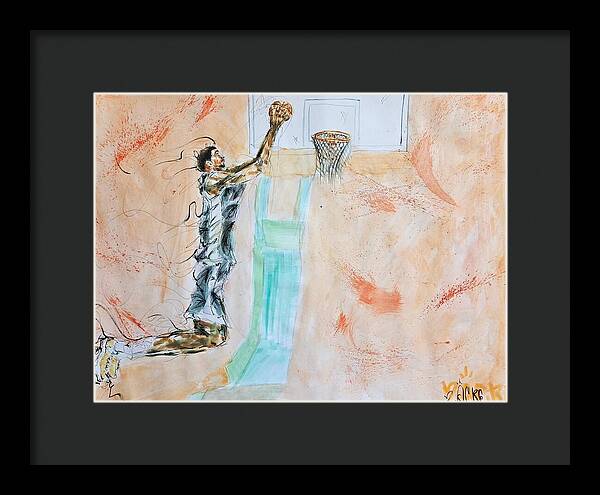 Victor Alien Wembanyama San Antonio Spurs - Framed Print