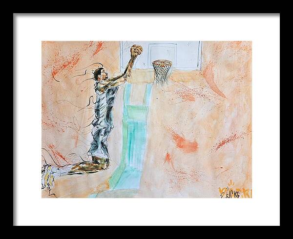 Victor Alien Wembanyama San Antonio Spurs - Framed Print