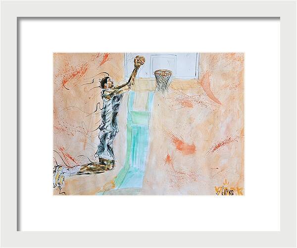 Victor Alien Wembanyama San Antonio Spurs - Framed Print
