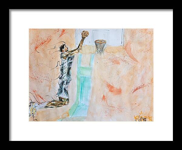 Victor Alien Wembanyama San Antonio Spurs - Framed Print